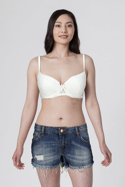 BLS - Petunia Non Padded And Wired Lace Bra - White – Makeup City Pakistan