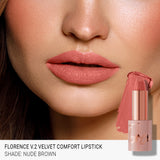 BBA By Suleman - Florence V.02 Velvet Comfort Lipstick - Nude Brown