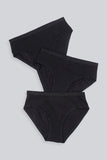 BLS - Pamela Cotton Panty - Black - Pack Of 3