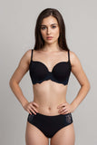 BLS - Elfrida Wired And Push Up Lace Bra Set - Black