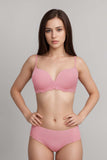 BLS - Elfrida Wired And Push Up Lace Bra Set - Pink