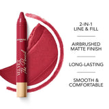 Bourjois - Lipstick and lip liner 2 in 1 Velvet The Pencil - 08