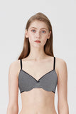 BLS - Colo Wired And Padded Cotton Bra - YD Black