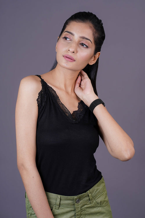 BLS - Zorica Stretchable Cotton Camisole - Dark Grey – Makeup City Pakistan