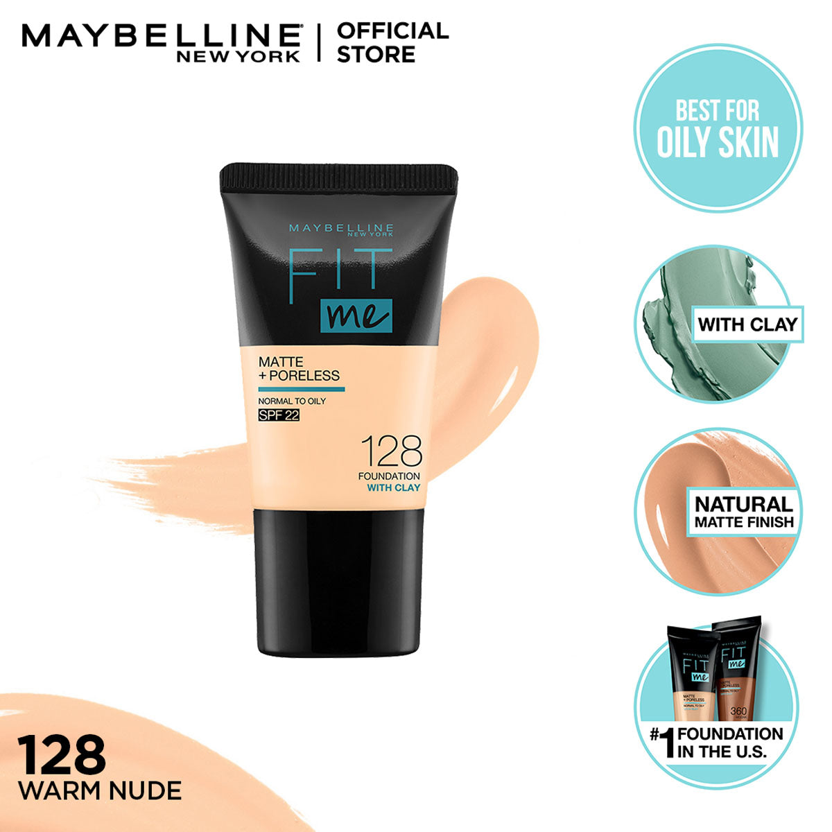 Maybelline - Fit Me Liquid Foundation Matte & Poreless Mini Tube - 128 –  Makeup City Pakistan