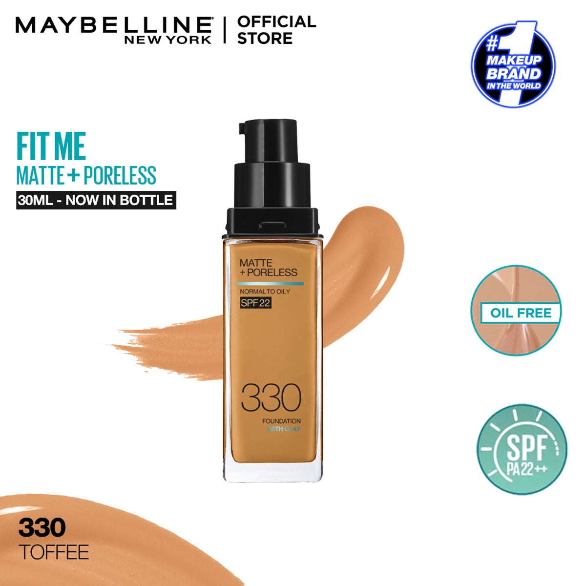 Foundation - 22 Me Matte - Poreless + Pakistan SPF City Makeup Fit Liquid To – Maybelline 330